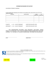 Form 2F-E-100 Matrimonial Action Information - Hawaii, Page 3