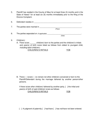 Form 2F-E-105 Affidavit of Plaintiff - Hawaii, Page 3