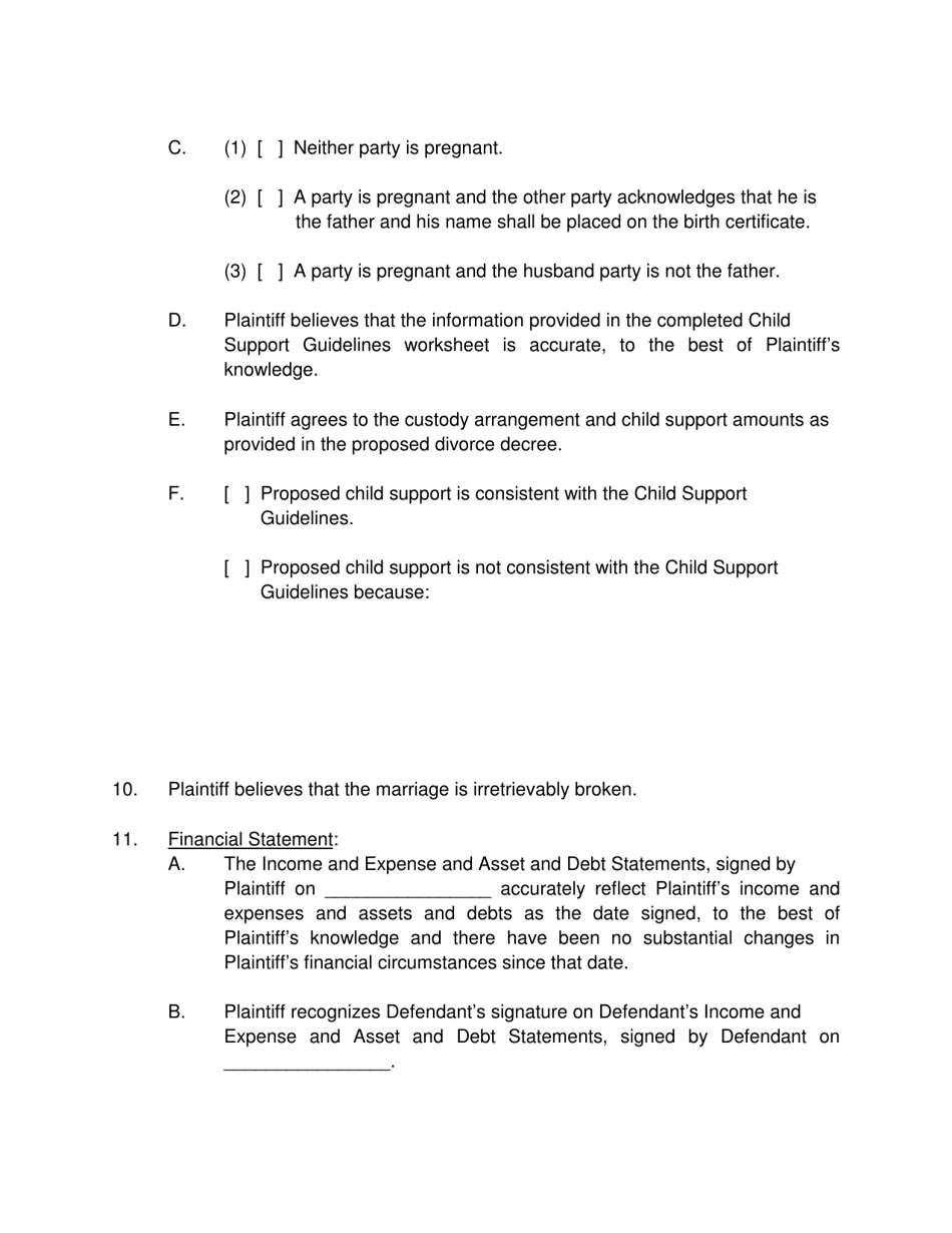 Form 2F-E-105 Affidavit of Plaintiff - Hawaii, Page 4