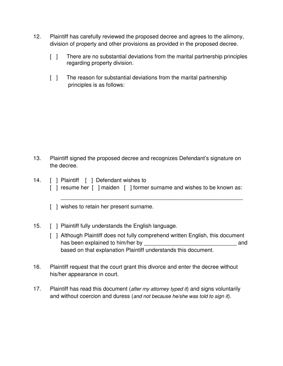 Form 2F-E-105 Affidavit of Plaintiff - Hawaii, Page 5