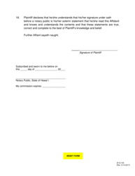Form 2F-E-105 Affidavit of Plaintiff - Hawaii, Page 6
