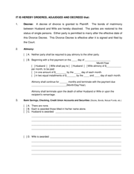 Form 2F-P-241 Divorce Decree (Without Children) - Hawaii, Page 2