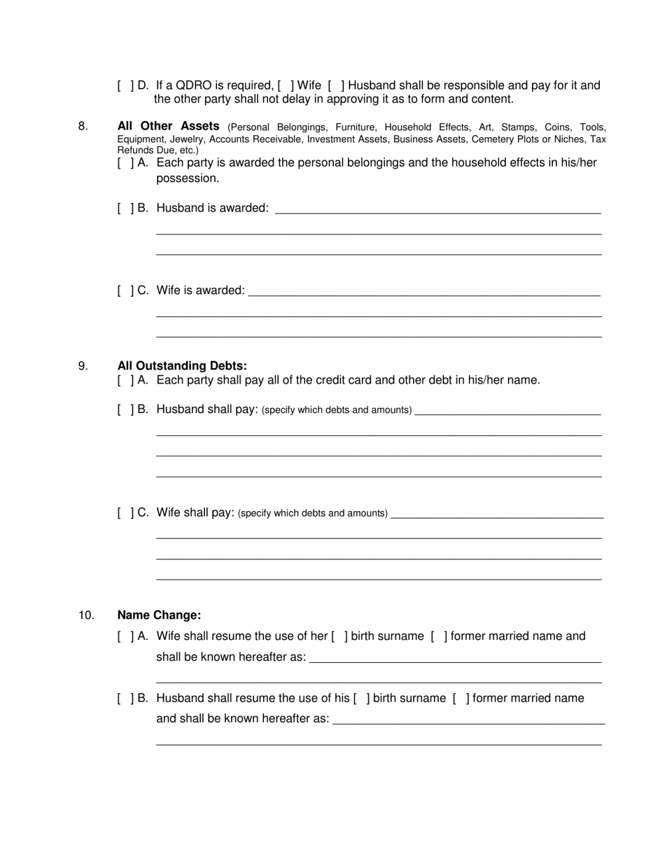 Form 2F-P-241 Divorce Decree (Without Children) - Hawaii, Page 4