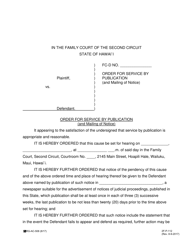 Document preview: Form 2F-P-112 Order for Service by Publication (And Mailing of Notice) - Hawaii