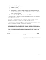 Form 2F-P-355 Ex Parte Motion for Service by Mail and Posting in Lieu of Publication; Affidavit of Plaintiff; Exhibit &quot;a&quot;/Exhibit &quot;b&quot;; Order Granting/Denying Ex Parte Motion for Service by Mail and Posting in Lieu of Publication - Hawaii, Page 9
