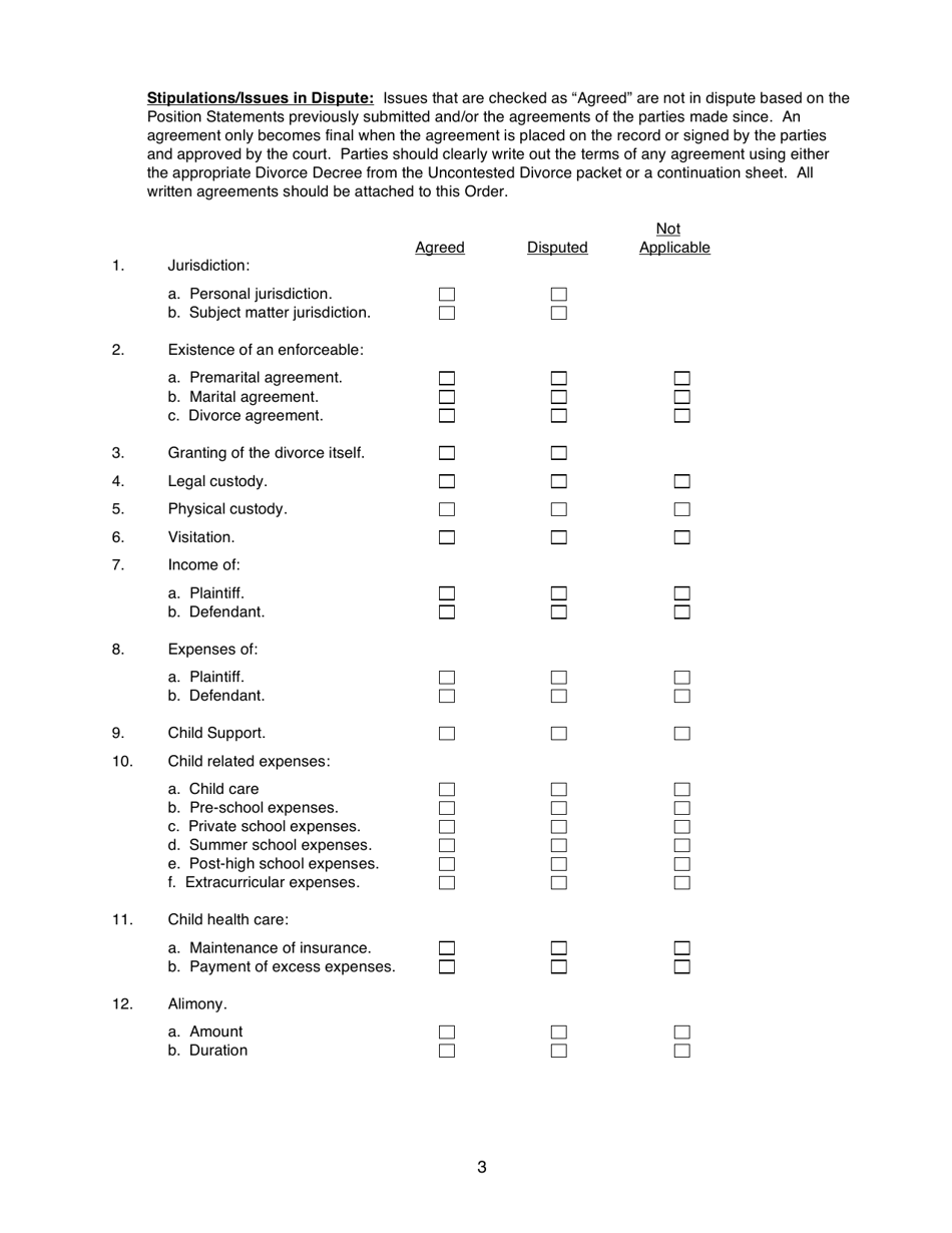 Form 2F-P-511 Motion to Set Order (Pre-trial Order 1) - Hawaii, Page 3