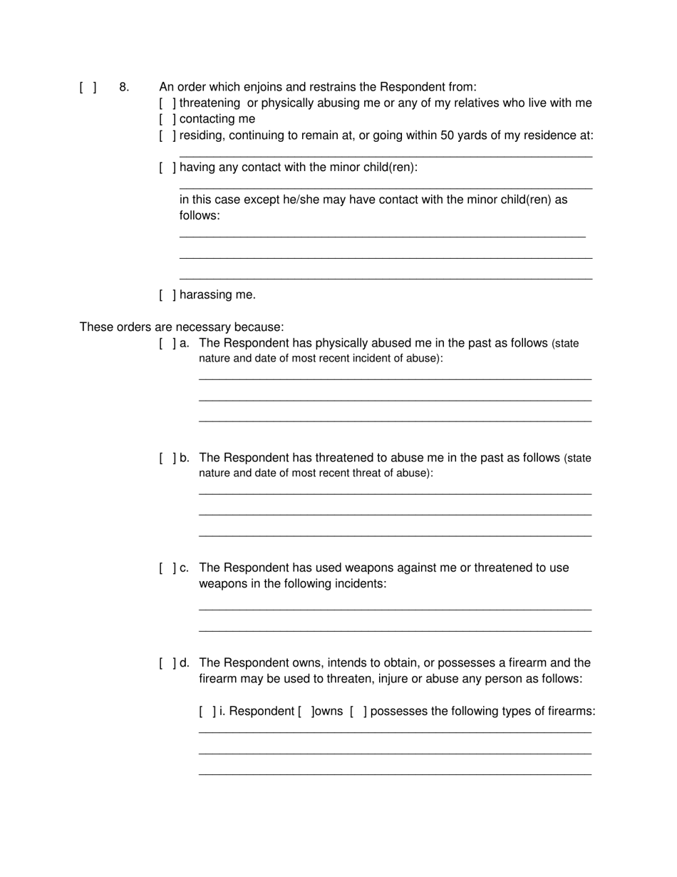 Form 2F-P-348 Motion and Affidavit for Pre-decree Relief; Scheduling Order for Pre-decree Relief - Hawaii, Page 3