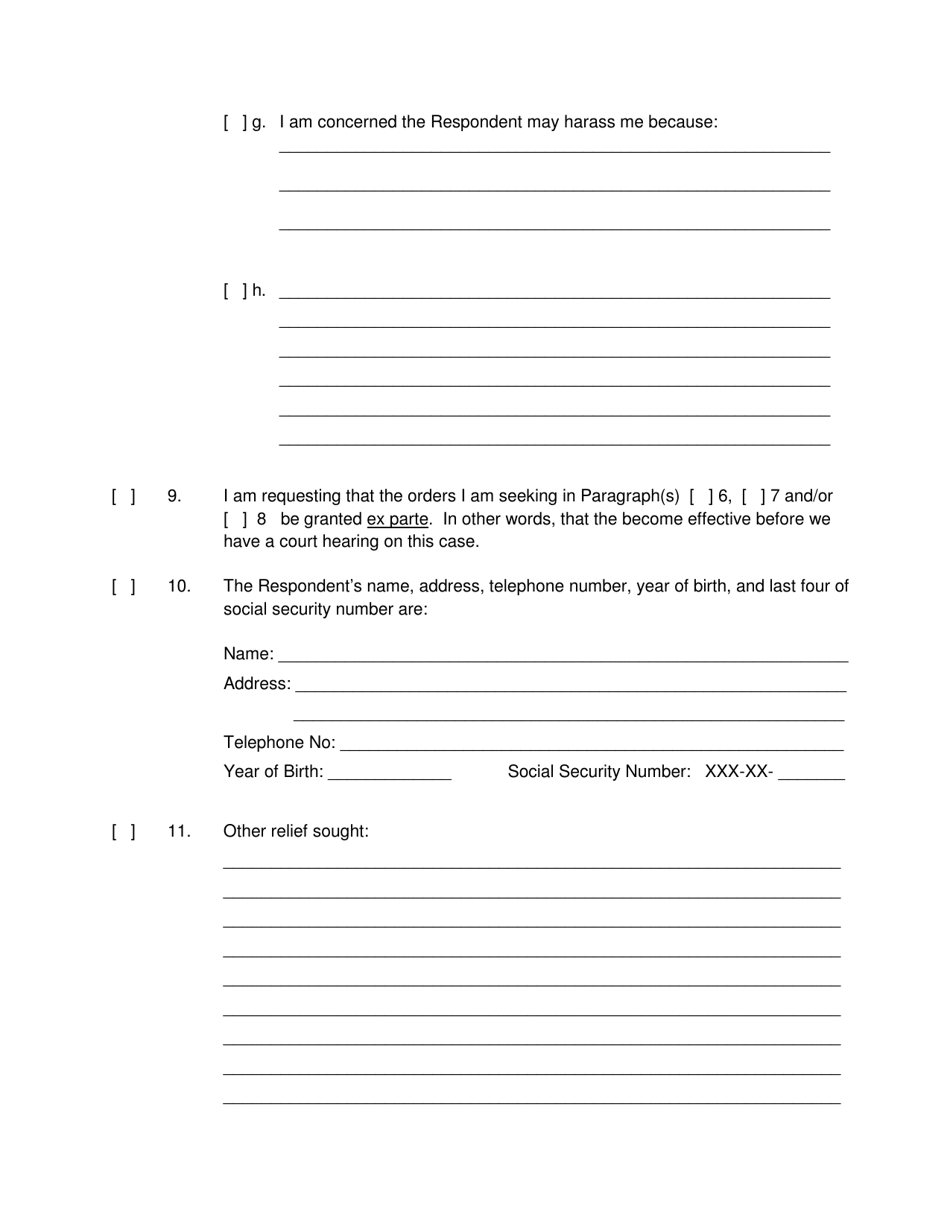 Form 2F-P-348 Motion and Affidavit for Pre-decree Relief; Scheduling Order for Pre-decree Relief - Hawaii, Page 5