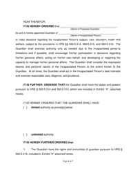 Form 2F-P-518 Order Appointing Guardian With Limited/Unlimited Authority; Exhibit &quot;a&quot; - Hawaii, Page 3
