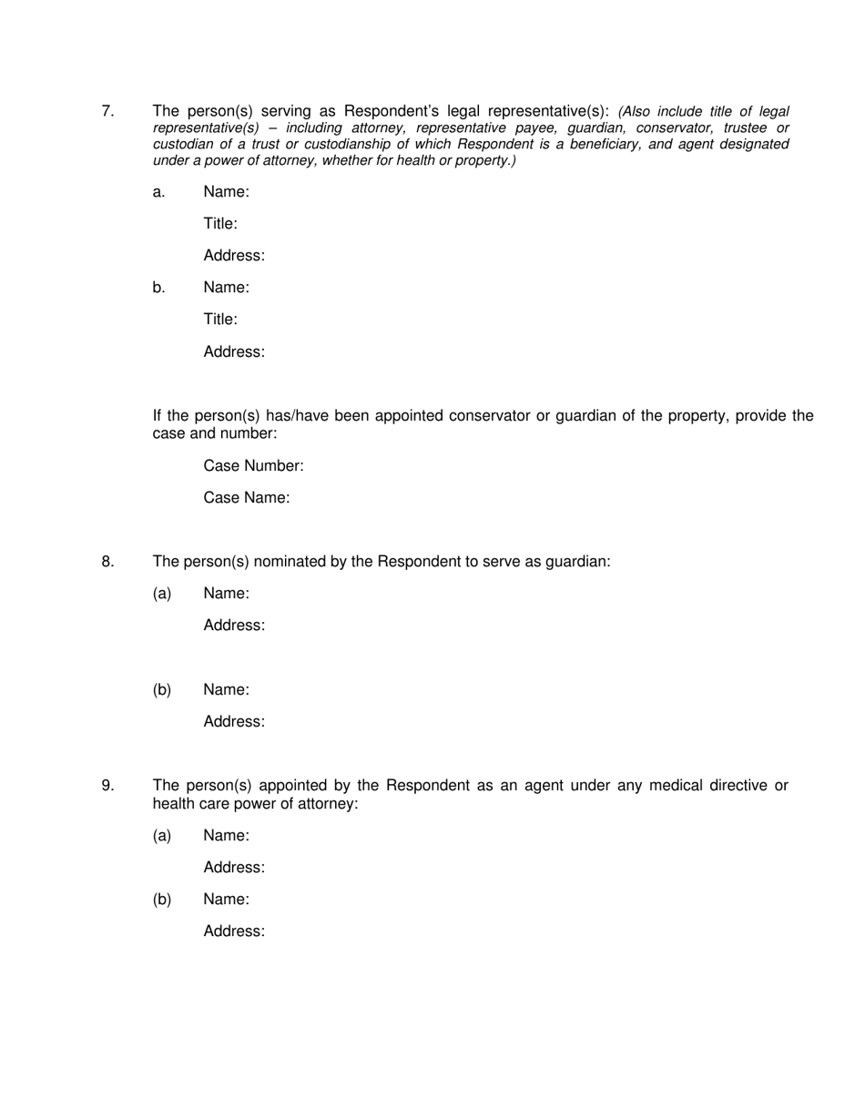 Form 2F-P-513 Petition for Appointment of a Guardian for an Incapacitated Person; Notice of Hearing - Hawaii, Page 5