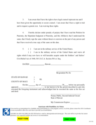 Form 2F-P-392 Acknowledgment of Paternity - Hawaii, Page 2