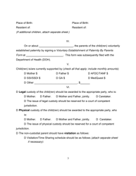 Form 2F-P-454 Petition for Custody, Visitation, Support Orders After Voluntary Establishment of Paternity - Hawaii, Page 3