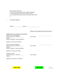 Form 2F-P-395 Stipulated Judgement of Paternity - Hawaii, Page 6