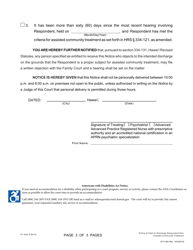 Form 2F-P-483 Notice of Intent to Discharge Respondent From Assisted Community Treatment - Hawaii, Page 3