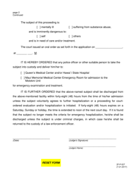 Form 2F-P-527 Order Authorizing Emergency Examination and Treatment - Hawaii, Page 2