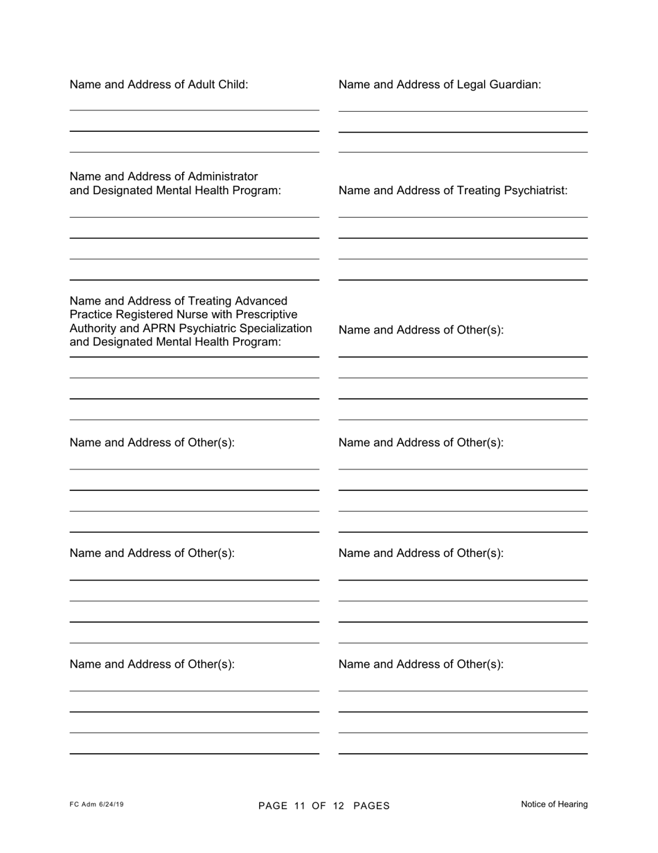 Form 2F-P-486 Petition for Additional Period of Assisted Community Treatment - Hawaii, Page 11