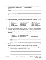 Form 2F-P-486 Petition for Additional Period of Assisted Community Treatment - Hawaii, Page 2