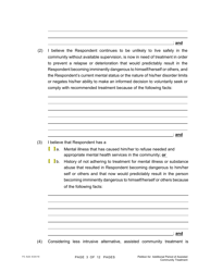 Form 2F-P-486 Petition for Additional Period of Assisted Community Treatment - Hawaii, Page 3