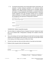Form 2F-P-486 Petition for Additional Period of Assisted Community Treatment - Hawaii, Page 5