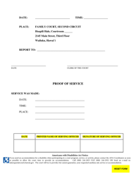 Form 2F-P-442 Subpoena; Proof of Service - Hawaii, Page 2