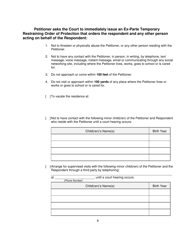 Form 2F-P-471 Ex-parte Petition for an Hrs 586 Temporary Restraining Order - Hawaii, Page 6