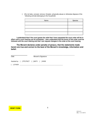Form 2F-P-471 Ex-parte Petition for an Hrs 586 Temporary Restraining Order - Hawaii, Page 8
