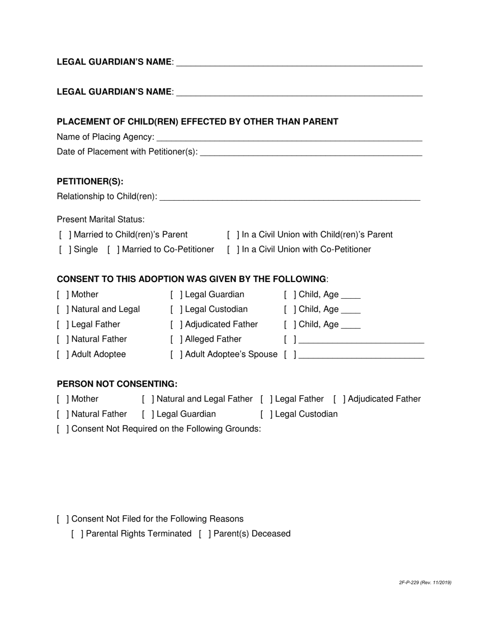 Form 2F-P-229 Findings and Decisions of the Court Granting Petition for Adoption - Child(Ren) - Hawaii, Page 3