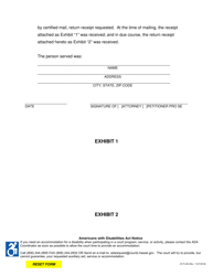 Form 2F-P-206 Statement of Mailing; Exhibits &quot;1&quot; and &quot;2&quot; - Hawaii, Page 2