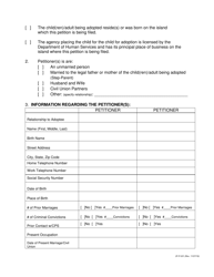 Form 2F-P-201 Petition for Adoption (Consent) - Hawaii, Page 2