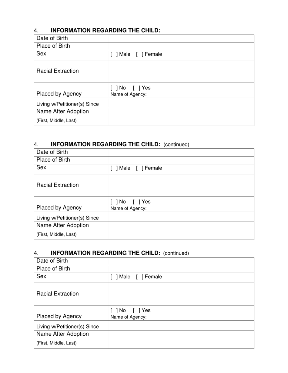 Form 2F-P-201 Petition for Adoption (Consent) - Hawaii, Page 3