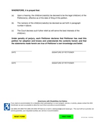 Form 2F-P-201 Petition for Adoption (Consent) - Hawaii, Page 5