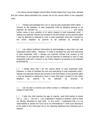 Form 2F-P-204 Release of Child for Adoption - Hawaii, Page 2