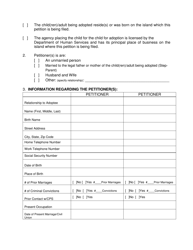 Form 2F-P-202 Petition for Adoption (Non-consent) - Hawaii, Page 2
