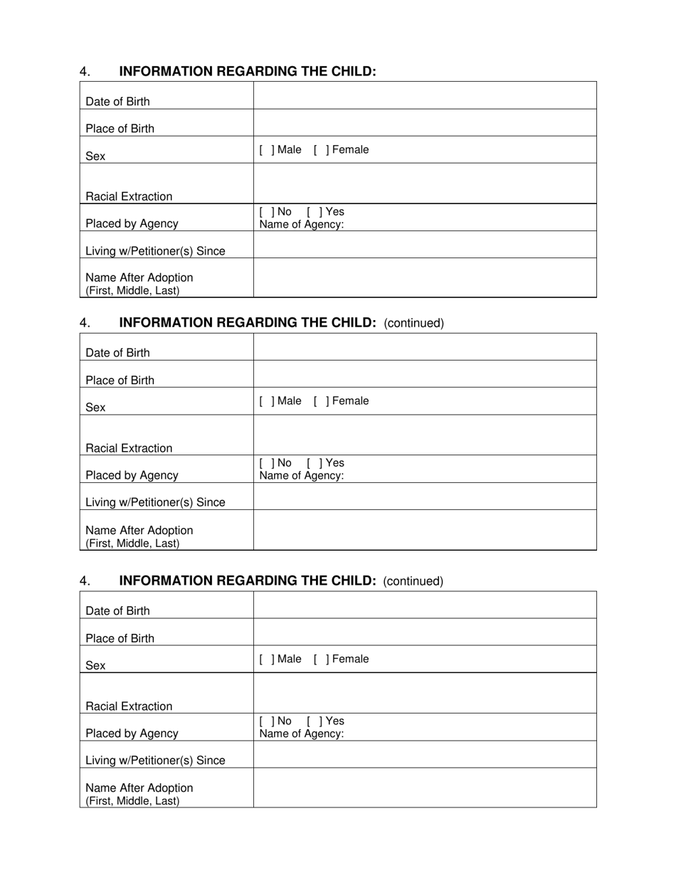 Form 2F-P-202 Petition for Adoption (Non-consent) - Hawaii, Page 3