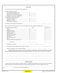 Form 2F-P-409 Income &amp; Expense Statement - Hawaii, Page 2