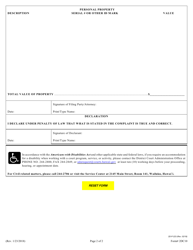 Form 2DC10 Complaint for Return of Personal Property (Replevin); Summons - Hawaii, Page 2
