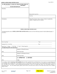 Document preview: Form 2DC12 Stipulation for Continuance - Hawaii