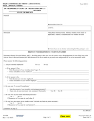 Document preview: Form 2DC13 Request for Relief From Court Costs; Declaration; Order - Hawaii