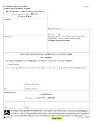 Document preview: Form 2DC01 Petitioner's Motion to Seal Address and Telephone Number - Hawaii