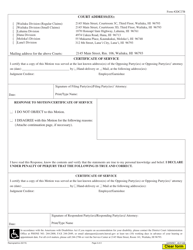 Form 2DC27B Judgment Debtor(S)&#039;s Motion Return/Release of Wages Exempt From Garnishment; Notice of Motion; Certificate of Service; Garnishment Calculation Worksheet; Exhibit &quot;a&quot; - Hawaii, Page 2