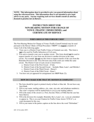 Form 2D-P-320 2DC Non-hearing Motion for Change of Venu (Traffic Crime/Crime); and Certificate of Service - Hawaii