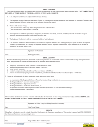 Form 3DC29 Motion for Issuance of Garnishee Summons After Judgment; Declaration; Declaration; Order; Exhibit(S): Garnishee Summons; Garnishee Information - Hawaii, Page 2