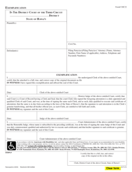 Document preview: Form 3DC22 Exemplification - Hawaii