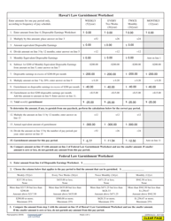 Form 3DC27C Garnishment Calculation Worksheet - Hawaii, Page 2