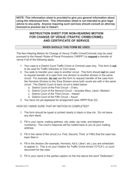 Form 3D-P-325 Non-hearing Motion for Change of Venue (Traffic Crime/Crime); Certificate of Service - Hawaii, Page 3