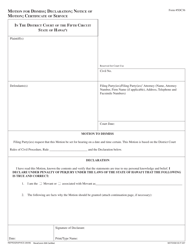 Document preview: Form 5DC36 Motion to Dismiss; Declaration; Notice of Motion; Certificate of Service - Hawaii