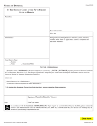 Document preview: Form 5DC20 Notice of Dismissal - Hawaii