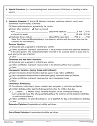 Form 5F-E-160 Parenting Plan - Hawaii, Page 3