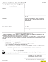 Document preview: Form 5DC49 Exhibit A Subpoena or Subpoena Duces Tecum - Hawaii