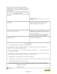 Form 5D-P-187 Affidavit of Judgment Creditor(S) for Garnishment of Wages; Exhibit(S); Notice to Employer of Judgment Debtor; Garnishee Information - Hawaii